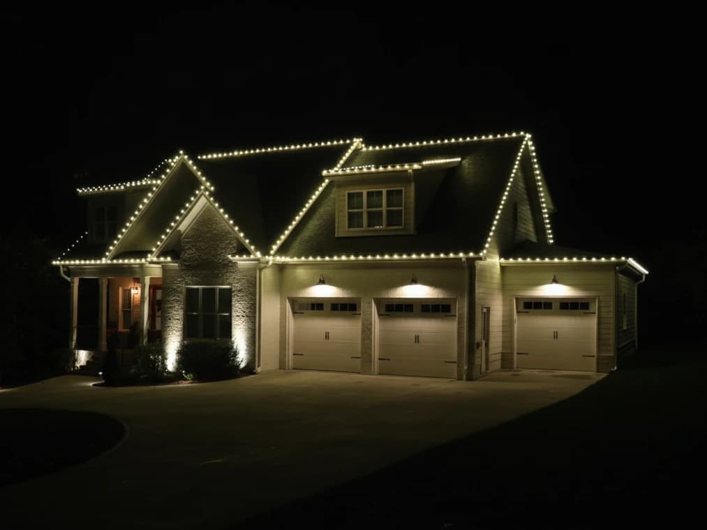 Professional holiday light installation